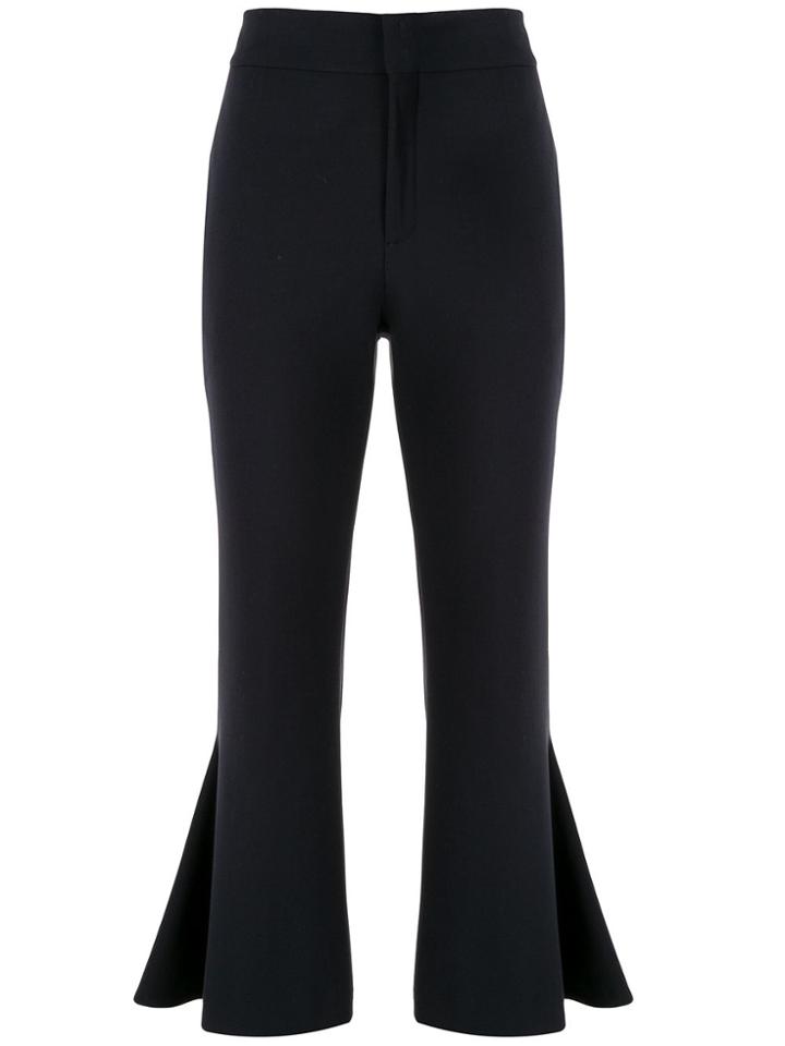 Portspure Fit And Flare Cropped Trousers - Blue