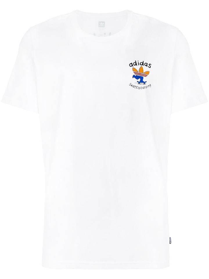 Adidas Pushing Trefoil T-shirt - White