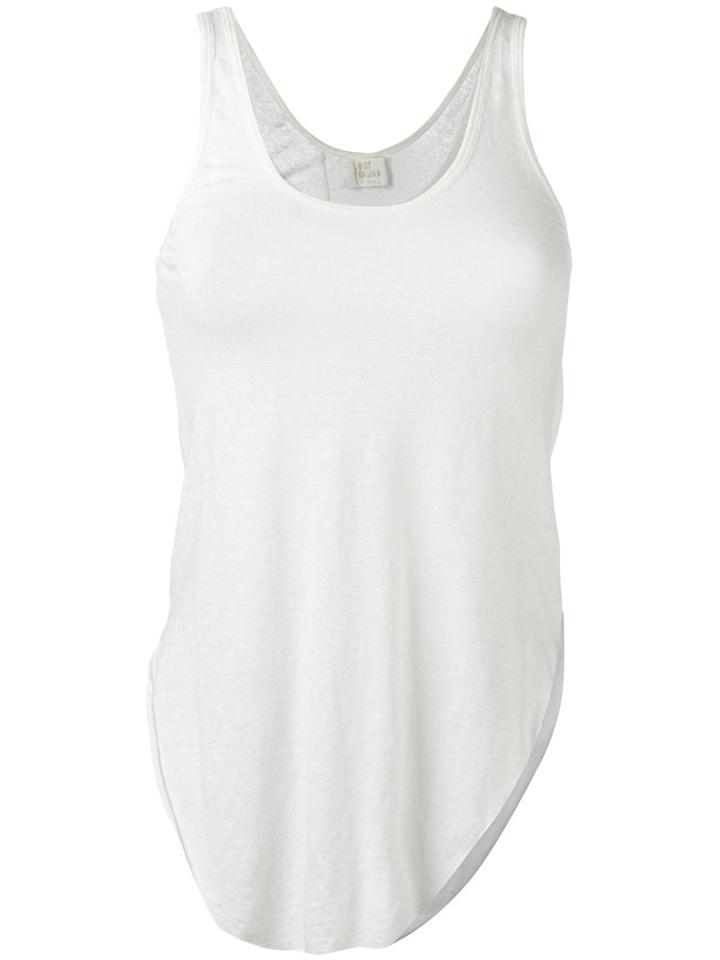 Lost & Found Ria Dunn - Curved Hem Tank - Women - Linen/flax/spandex/elastane - M, White, Linen/flax/spandex/elastane