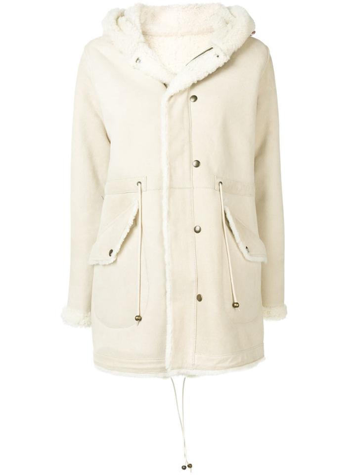 Mr & Mrs Italy Fur-trim Hooded Coat - Neutrals