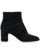 Casadei Ribbed Ankle Boots - Black