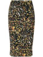 Victoria Beckham - Printed Fitted Skirt - Women - Cotton/polyamide/polyester/spandex/elastane - 12, Black, Cotton/polyamide/polyester/spandex/elastane