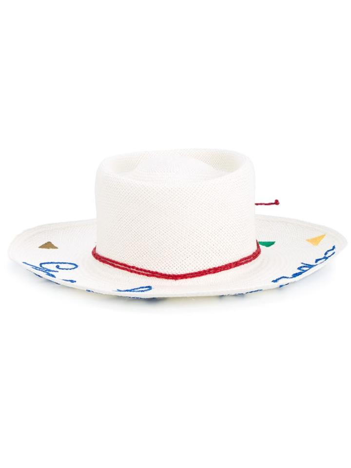 Mira Mikati Embroidered Woven Hat