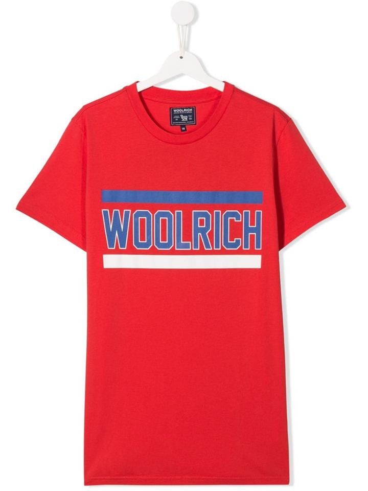 Woolrich Kids Logo T-shirt - Red