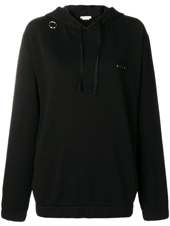 1017 Alyx 9sm Ring Detail Oversized Hoodie - Black