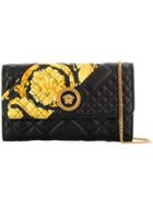 Versace Quilted Print Clutch Bag - Black