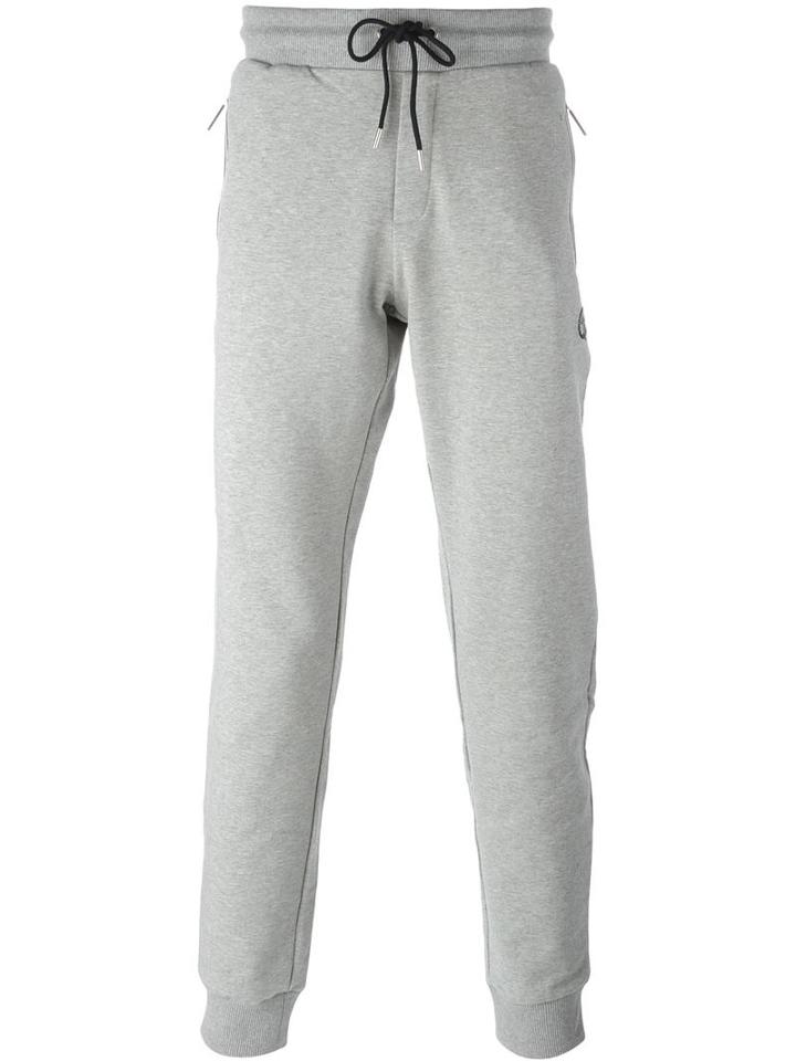 Bikkembergs Gathered Ankle Track Pants, Men's, Size: Large, Grey, Cotton/spandex/elastane