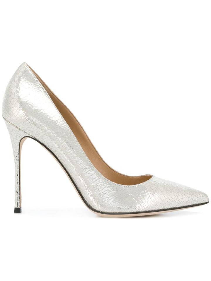 Sergio Rossi Distressed-effect Pumps - Metallic