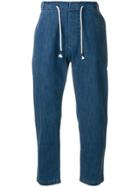 The Silted Company Denim Cropped Trousers - Blue