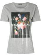 Alexander Mcqueen Floral-printed Short-sleeved T-shirt - Grey