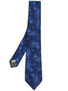 Canali Paisley Pattern Tie - Blue