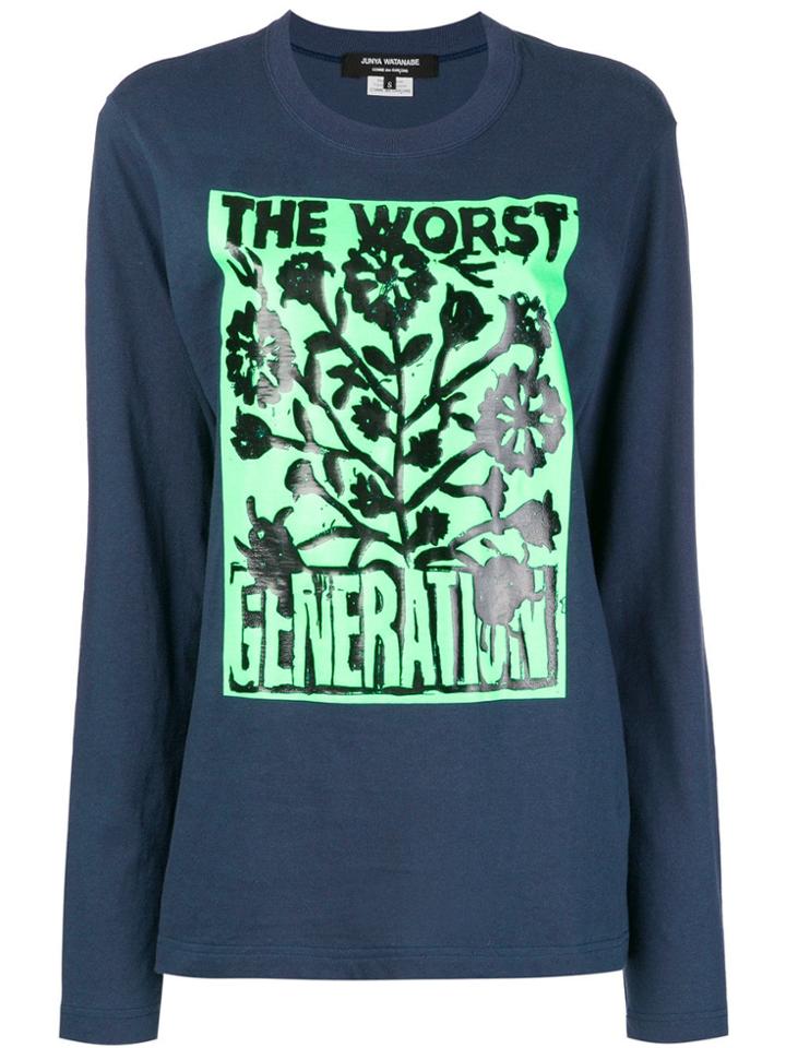 Junya Watanabe Printed Sweatshirt - Blue