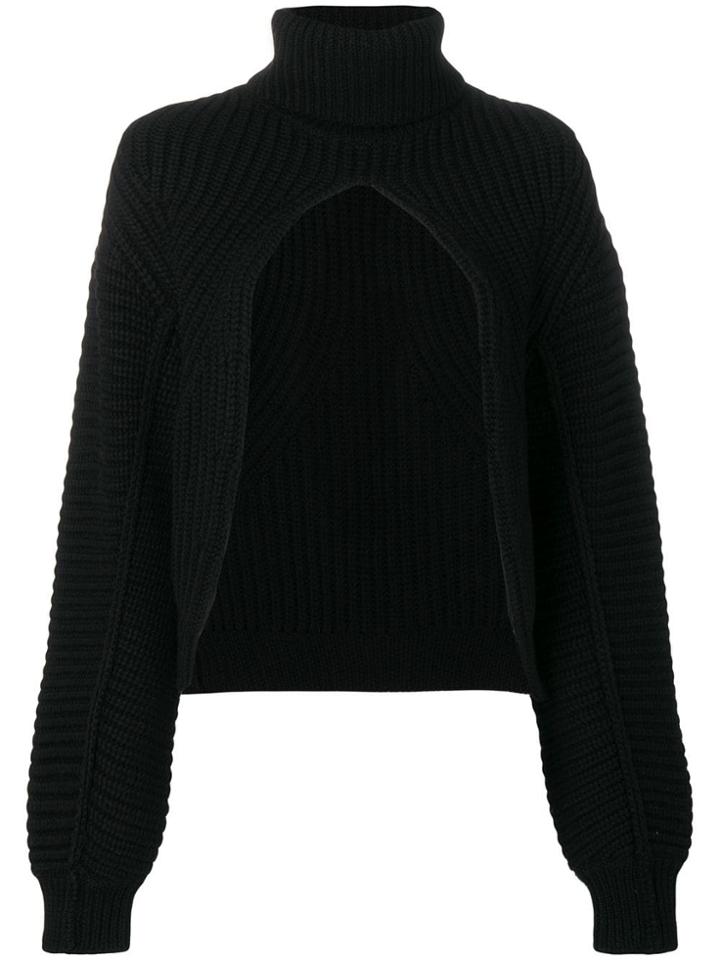 Alexander Wang Split Turtleneck Jumper - Black