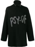 Yohji Yamamoto Sweater In Black With Print