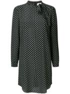 Red Valentino Polka Dot Longline Blouse - Black