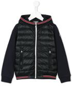 Moncler Kids Panelled Padded Jacket, Girl's, Size: 10 Yrs, Blue
