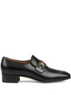 Gucci Leather Loafers With Gg Horsebit - Black