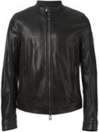 Belstaff Side Pocket Zip Jacket, Men's, Size: 50, Black, Leather/viscose