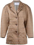 Irene - Floral Jacquard Jacket - Women - Cotton/polyester/polyurethane - 36, Women's, Brown, Cotton/polyester/polyurethane