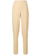 Moschino Vintage High-rise Tapered Trousers - Nude & Neutrals