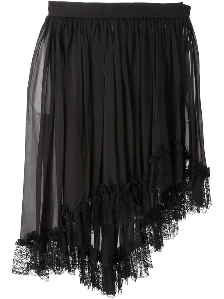 Yves Saint Laurent Vintage Asymmetric Chiffon Skirt
