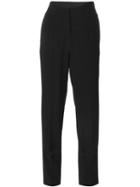 Agnona Slit Detail Trousers, Women's, Size: 40, Black, Spandex/elastane/wool