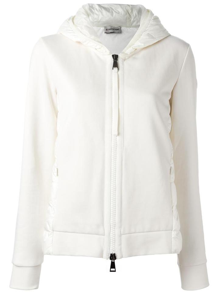 Moncler Padded Back Panel Hoodie, Women's, Size: Small, White, Polyamide/feather Down