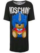 Moschino Transformer Bear Printed T-shirt Dress - Black