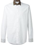 Etro Contrast Collar Shirt, Men's, Size: 41, White, Cotton