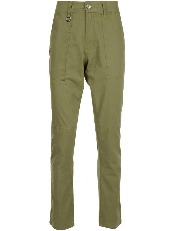 Publish Straight Leg Trousers, Men's, Size: 32, Green, Cotton