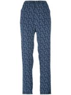 Woolrich Printed Straight Trousers - Blue