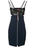 Karl Lagerfeld Karl X Kaia Leather Mix Dress - Blue
