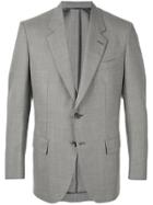 Brioni Grid Pattern Blazer - Grey