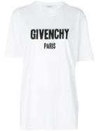Givenchy - White Distressed Logo T-shirt - Women - Cotton - S, Cotton