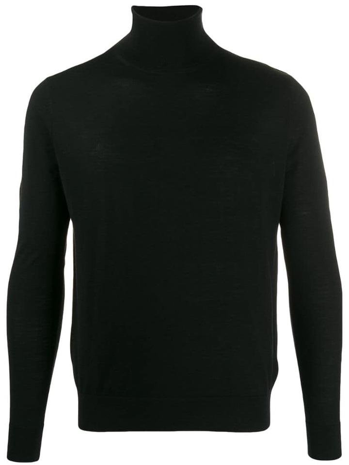 Ballantyne Roll Neck Jumper - Black