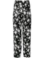 Lanvin High-waisted Printed Trousers - Black