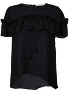 Nicole Miller Frill Embellished Shirt - Black