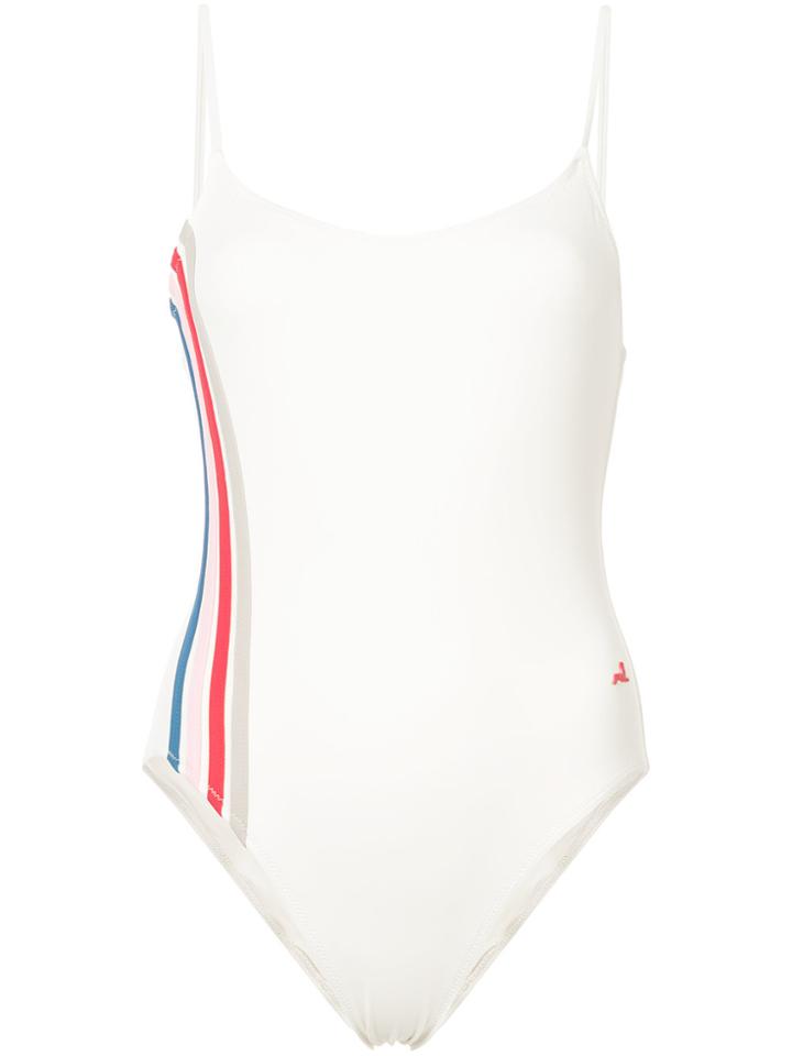 Morgan Lane Stripe Detail Cait One-piece - White