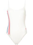 Morgan Lane Stripe Detail Cait One-piece - White