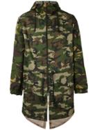 Lc23 - Camouflage Print Parka - Men - Polyester - Xs, Green, Polyester