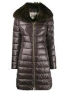Herno Fur Lined Padded Coat - Brown