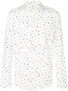 Ps By Paul Smith Birds Print Slim Shirt - White