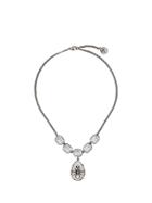Alexander Mcqueen Spider Emblem Necklace - Silver