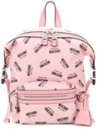 Moschino Medium Logo Backpack - Pink