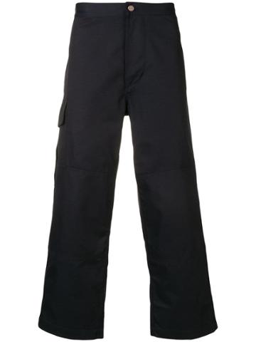 Jacquemus Men Dark Blue Cropped Trousers