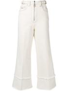 Miu Miu Denim Cropped Jeans - Neutrals