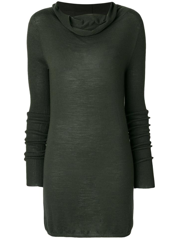 Rick Owens Cowl Neck Jumper - Green