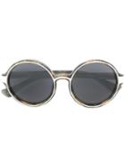 Linda Farrow Gallery Dries Van Noten '83 C5 Sunglasses, Women's, Green, Acetate