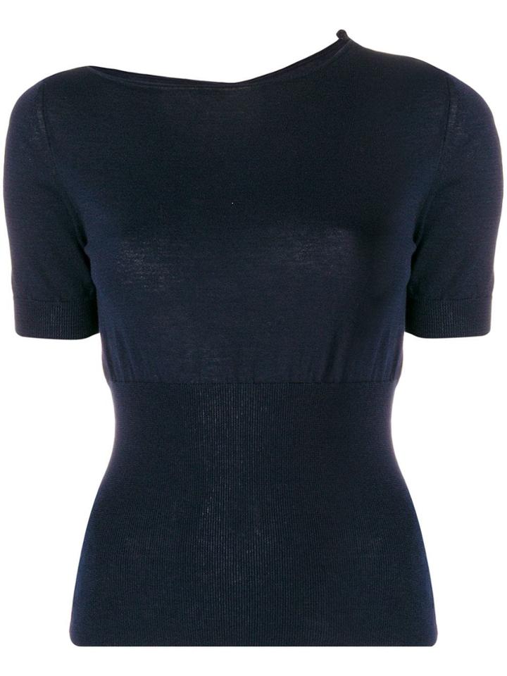 Jacquemus Half Sleeve Heyhole Top - Blue