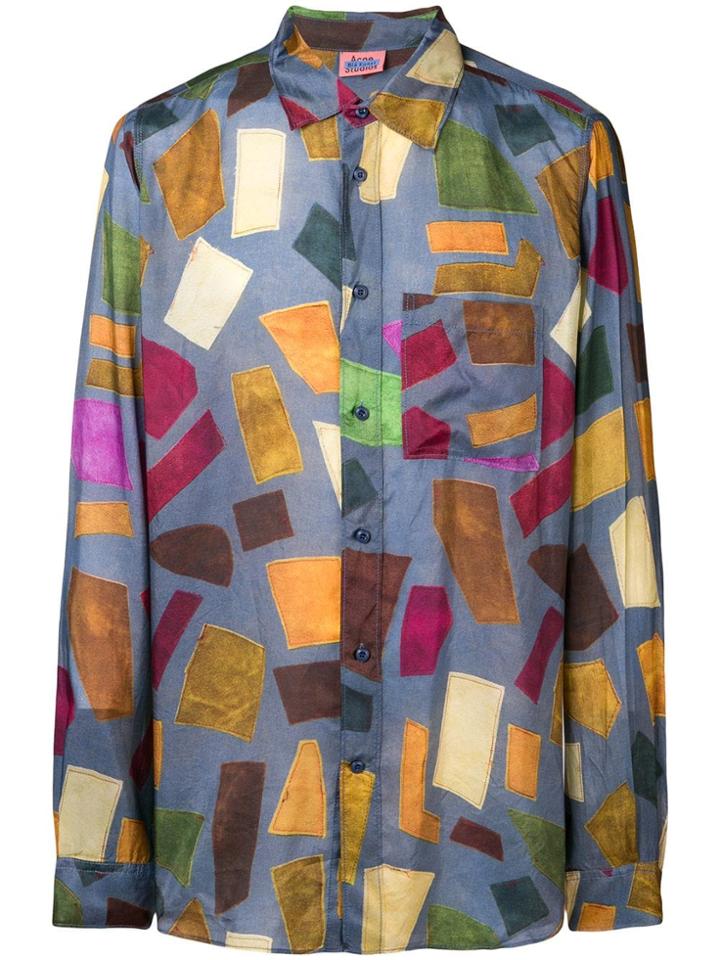 Acne Studios Road Patchwork Shirt - Blue